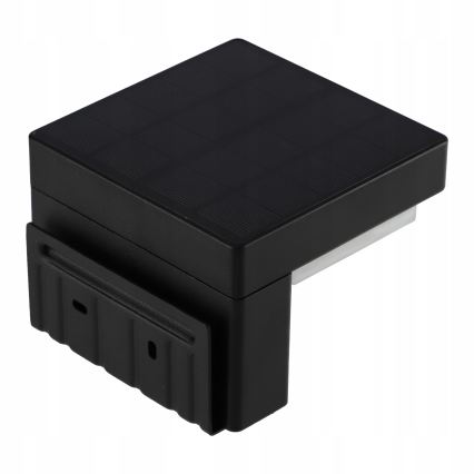 Aurinkokäyttöinen LED-seinävalaisin anturilla LED/5W/3,7V 2000 mAh IP44 musta