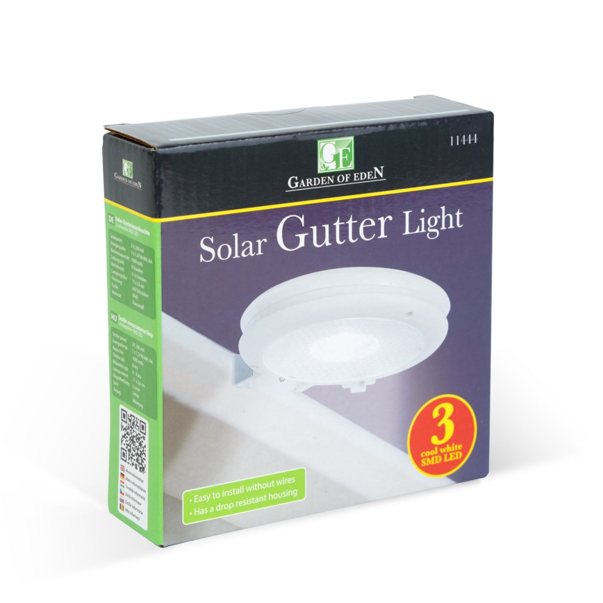 Aurinkokäyttöinen LED-seinävalaisin LED/1,2V 1000 mAh IP44, valkoinen