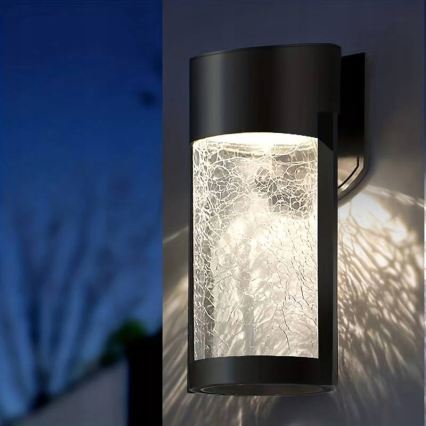 Aurinkokäyttöinen LED-seinävalaisin LED/3,7V 300 mAh IP44 musta