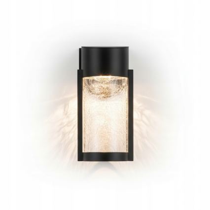 Aurinkokäyttöinen LED-seinävalaisin LED/3,7V 300 mAh IP44 musta
