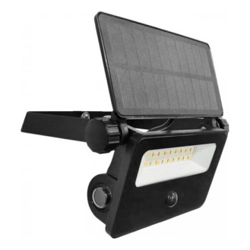 Aurinkokäyttöinen LED-ulkovalaisin liiketunnistimella NCS G2 LED/10W/3,7V 3000/4000/6500K IP54 1800 mAh
