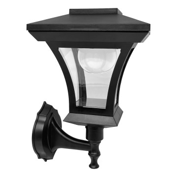 Aurinkokennolla toimiva LED-seinävalaisin TIRANA LED/1,2V 1800 mAh IP44 musta