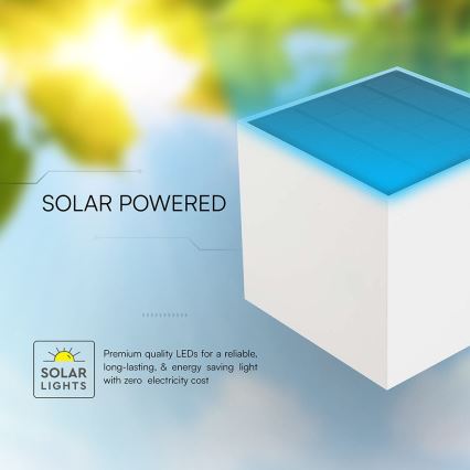 LED-aurinkoseinävalaisin anturilla LED/9W/5V 3000/4000/5000K IP65 2600 mAh valkoinen