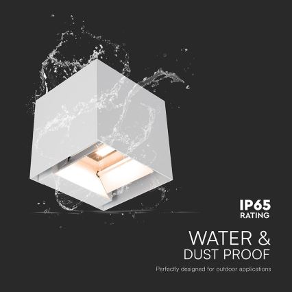 LED-aurinkoseinävalaisin anturilla LED/9W/5V 3000/4000/5000K IP65 2600 mAh valkoinen