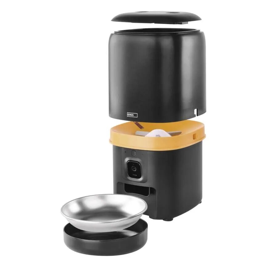 Automaattinen ruokinta-annostelija mikrofonilla ja kameralla 4l/5V/3xD Wi-Fi