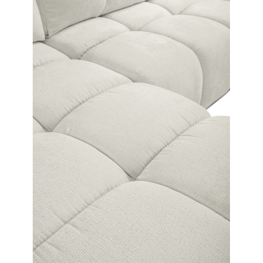 ALMADA L-mallinen avattava verhoiltu kulmasohva säilytystilalla, vasen, beige