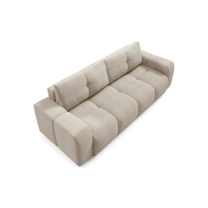 Avattava verhoiltu 3-istuttava sohva säilytystilalla ALMADA beige