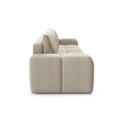 Avattava verhoiltu 3-istuttava sohva säilytystilalla ALMADA beige