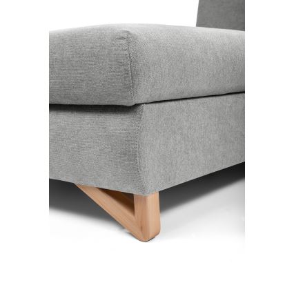 AVESTA L-muotoinen avattava verhoiltu kulmasohva, vasenkätinen, harmaa, säilytystilalla