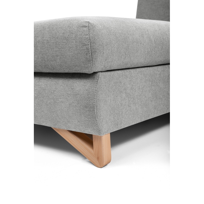 AVESTA L-muotoinen avattava verhoiltu kulmasohva, vasenkätinen, harmaa, säilytystilalla