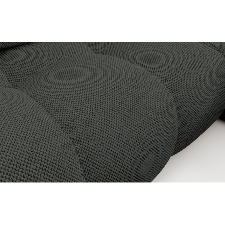 Levittävä verhoiltu L-muotoinen kulmasohva säilytystilalla ALMADA oikeanpuoleinen antrasiitti