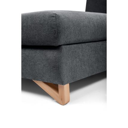 AVESTA L-mallinen vasenkätinen avattava verhoiltu kulmasohva säilytystilalla antrasiitti