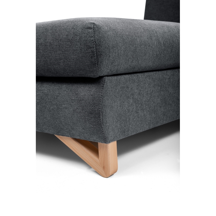 AVESTA L-mallinen vasenkätinen avattava verhoiltu kulmasohva säilytystilalla antrasiitti