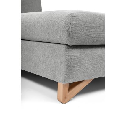 AVESTA L-mallinen verhoiltu kulmasohva, avattava, säilytystilalla, oikeanpuoleinen, harmaa
