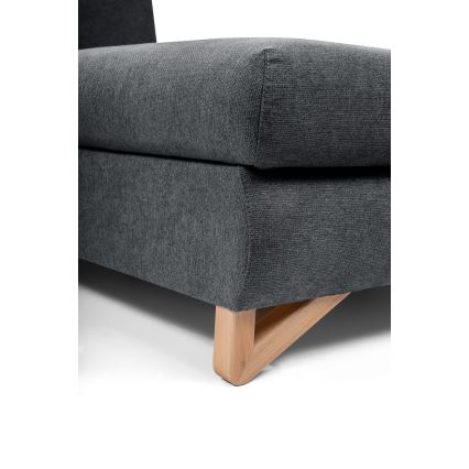 AVESTA L-mallinen verhoiltu kulmasohva, avattava, säilytystilalla, oikeanpuoleinen, antrasiitti
