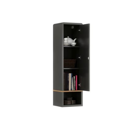 Avohyllykaappi FRED antrasiitti/artisaanipähkinä