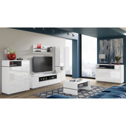 Avohyllykaappi FRED valkoinen/harmaa