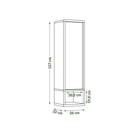 Avohyllykaappi FRED valkoinen/harmaa