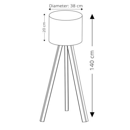 AYD-lattiavalaisin 1xE27/40W/230V violetti/beige