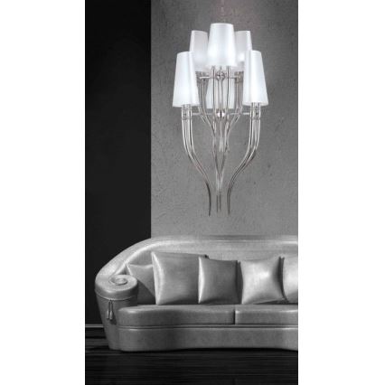 Azzardo AZ0173 - Kattokruunu ketjussa DIABLO 12xE14/11W/230V valkoinen