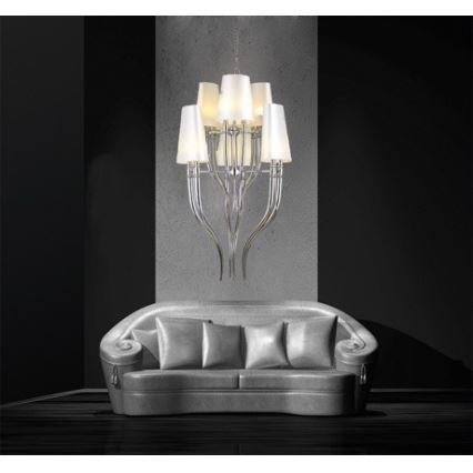 Azzardo AZ0173 - Kattokruunu ketjussa DIABLO 12xE14/11W/230V valkoinen