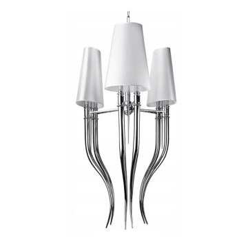 Azzardo AZ1232 - Kattokruunu ketjussa DIABLO 6xE14/11W/230V valkoinen