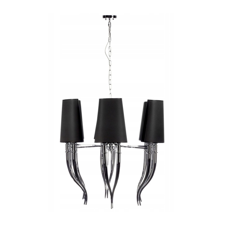 Azzardo AZ1390 - Kattokruunu ketjussa DIABLO 12xE14/11W/230V musta