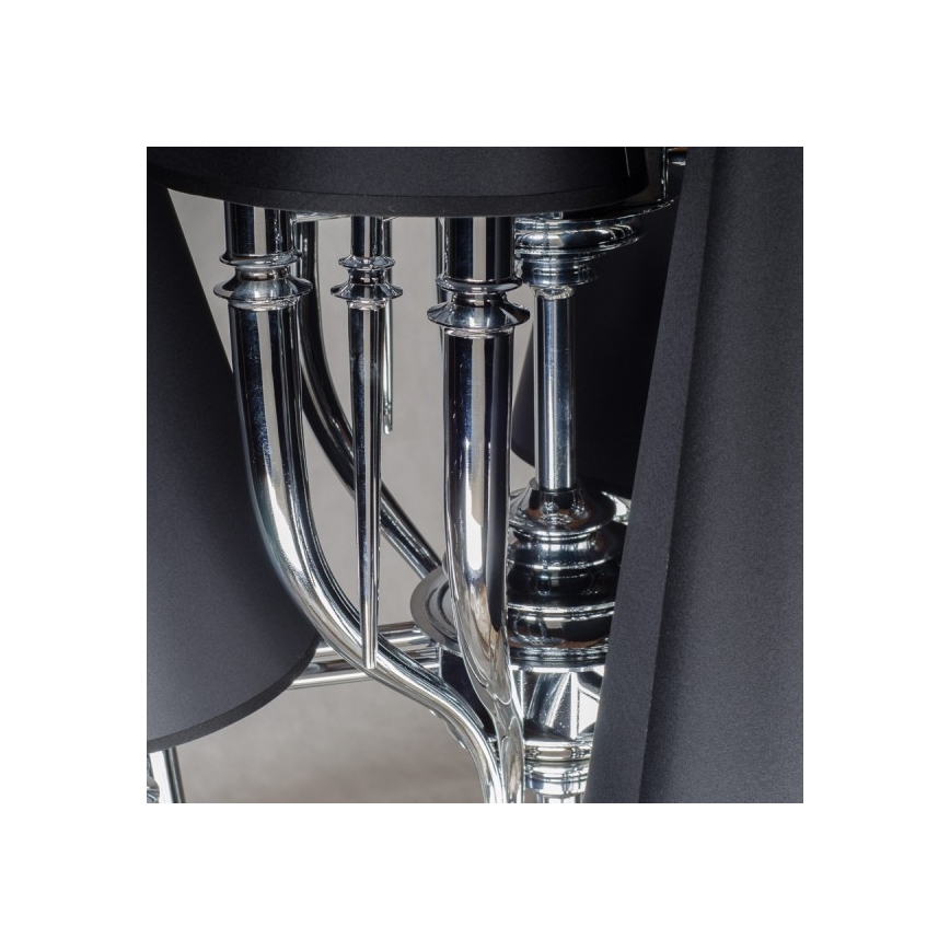 Azzardo AZ1417 - Kattokruunu ketjussa DIABLO 12xE14/11W/230V musta