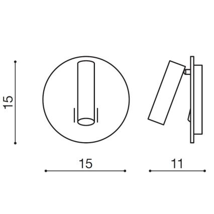 Azzardo AZ2424 - LED-seinävalaisin FARO LED/6W+LED/3W/230V