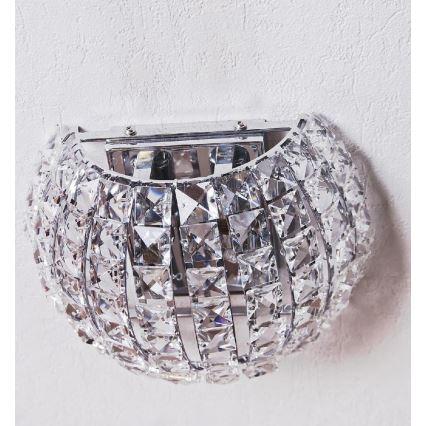 Azzardo AZ2520 - Kristalliseinävalaisin SOPHIA 2xG9/40W/230V