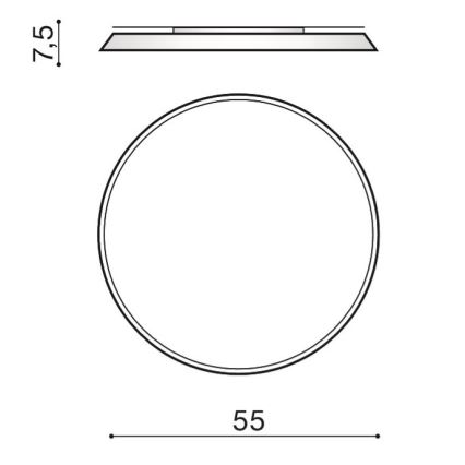 Azzardo AZ2739 - LED-kattovalaisin CORTONA LED/50W/230V 4000K