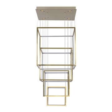 Azzardo AZ3140 - Himmennettävä LED-kattokruunu narussa OPERA LED/329W/230V kultainen