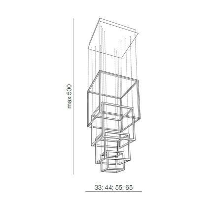 Azzardo AZ3140 - Himmennettävä LED-kattokruunu narussa OPERA LED/329W/230V kultainen