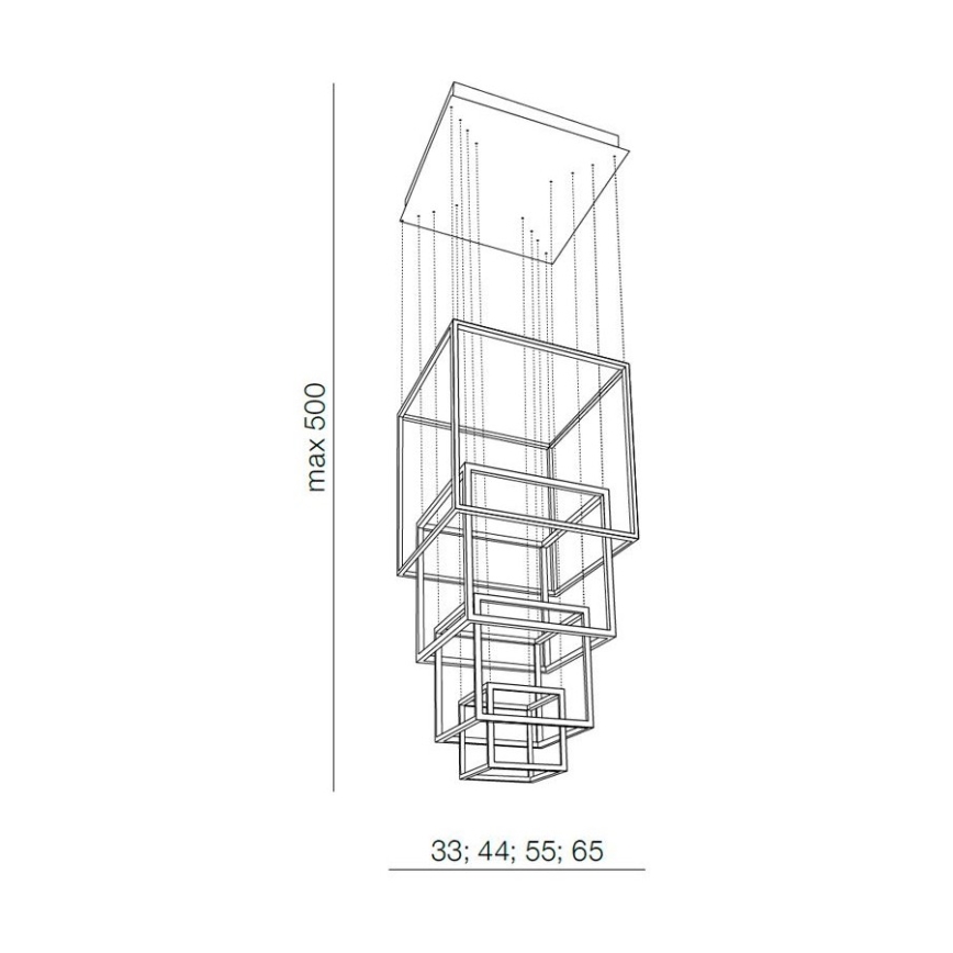 Azzardo AZ3140 - Himmennettävä LED-kattokruunu narussa OPERA LED/329W/230V kultainen