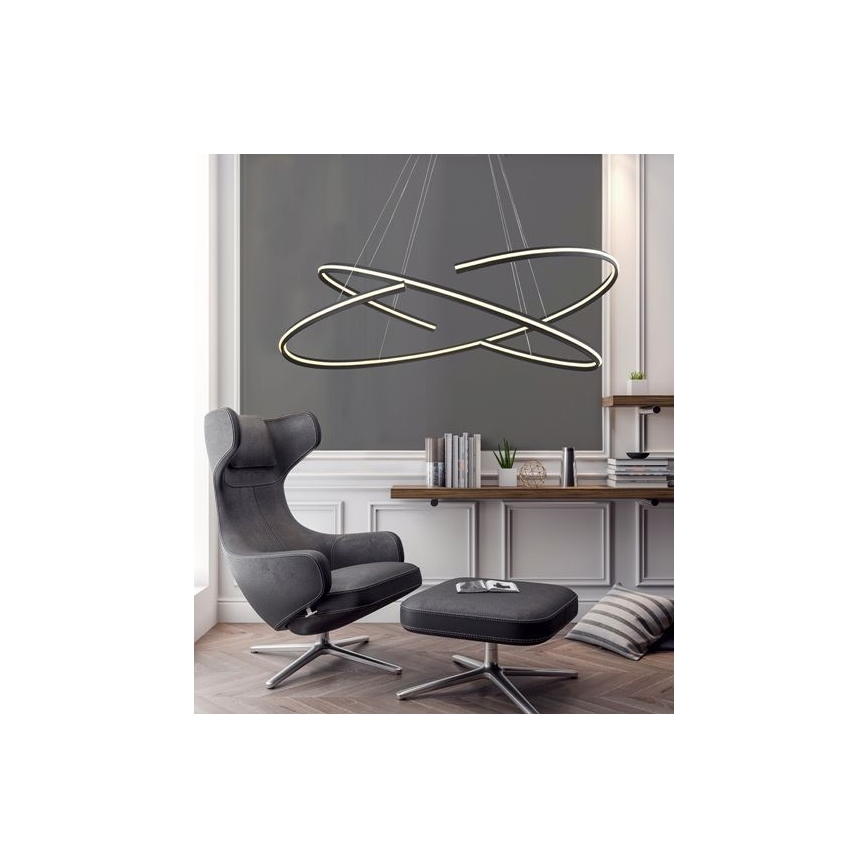 Azzardo AZ3356 - Himmennettävä LED-kattokruunu narussa ALESSIA LED/100W/230V