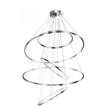 Azzardo AZ3417 - Himmennettävä LED-kattokruunu narussa WHEEL LED/190W/230V kiiltävä kromi