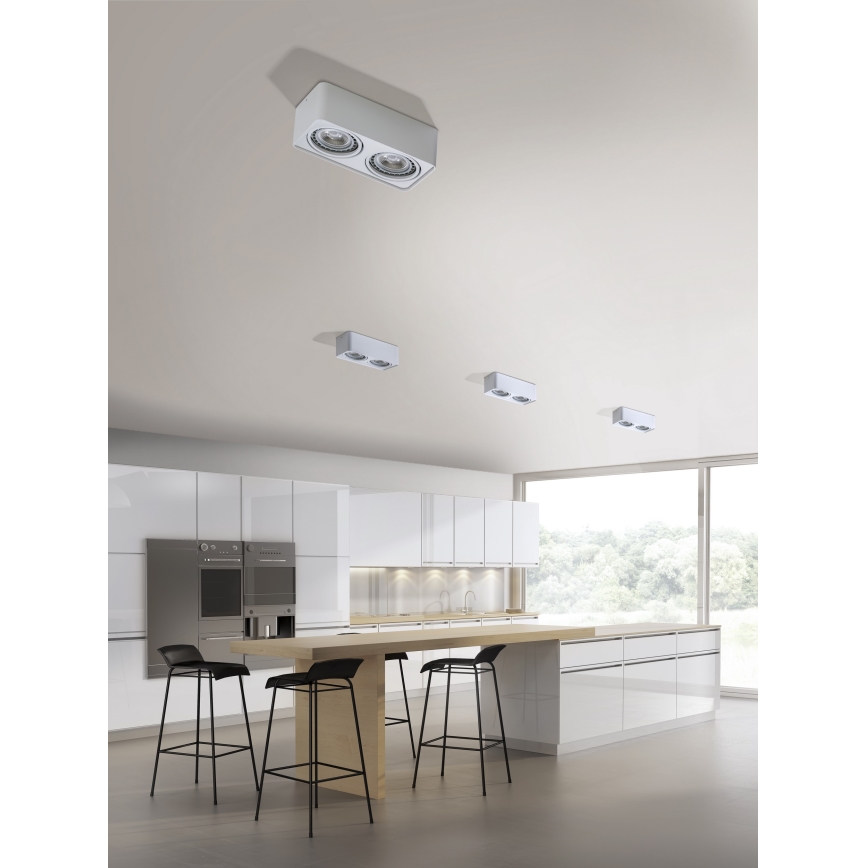 Azzardo AZ4132 - Kohdevalo PAOLA 2xGU10-ES111/16W/230V valkoinen