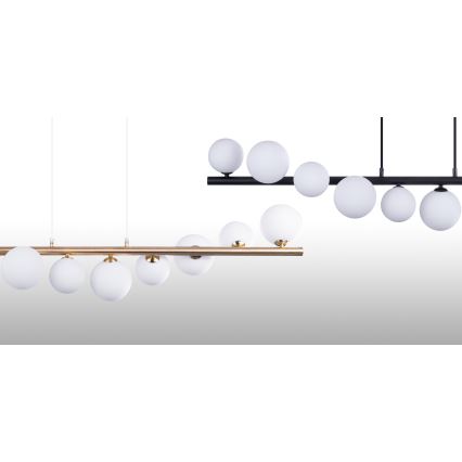 Azzardo AZ4406 - Kattokruunu johdossa SYBILLA 7xG9/25W/230V musta