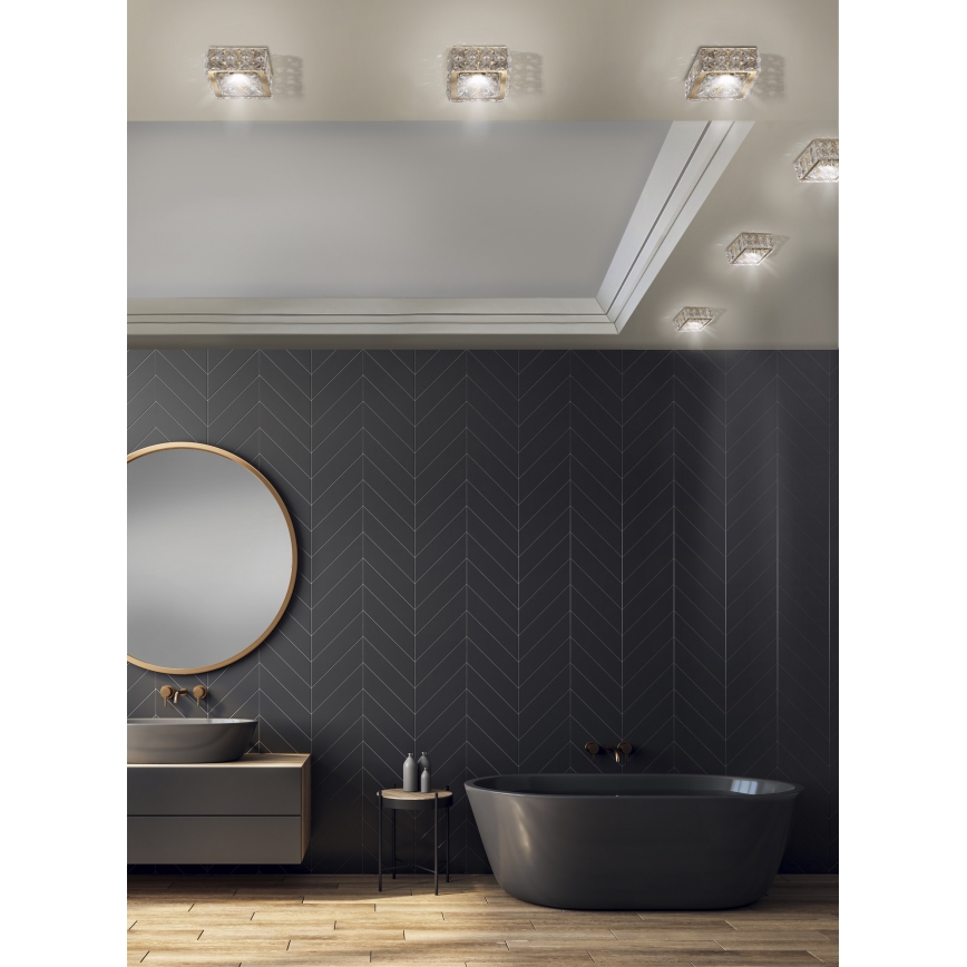 Azzardo AZ4411 - Upotettu valo ESTER 1xGU10/50W/230V neliö musta