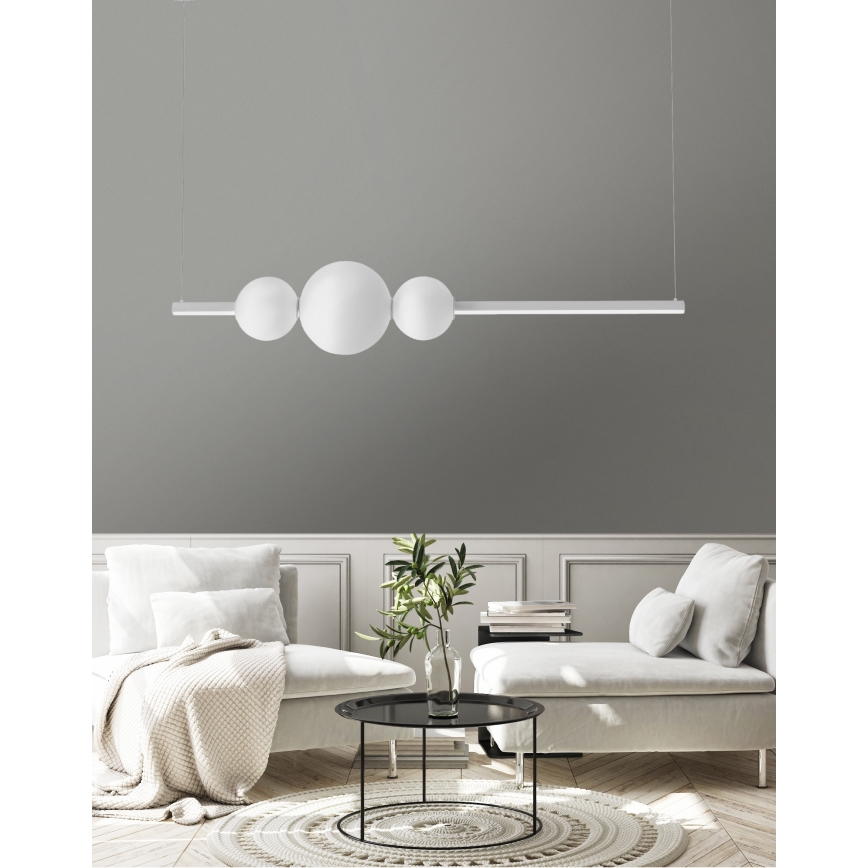 Azzardo AZ4426 - LED Himmennettävä kattokruunu johdossa SANDRA LED/48W/230V valkoinen