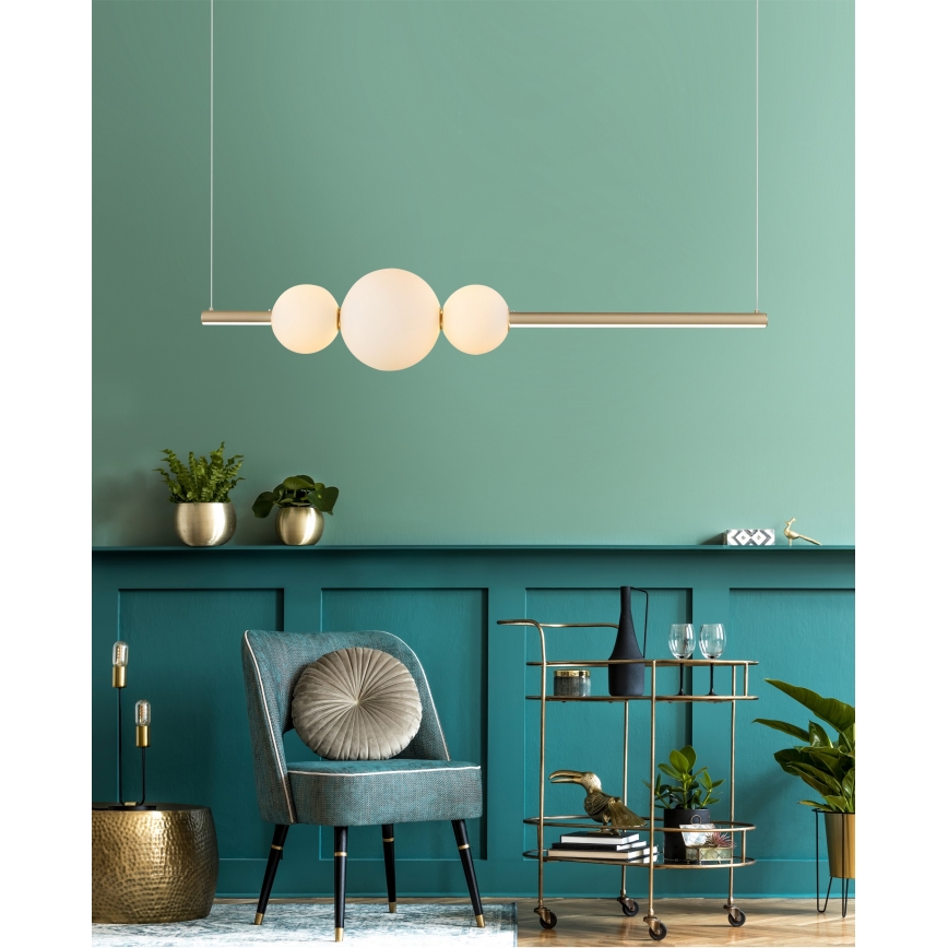 Azzardo AZ4427 - LED Himmennettävä kattokruunu johdossa SANDRA LED/48W/230V kulta