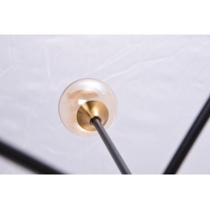 Azzardo AZ4700 - Kattokruunu johdossa SOLEN 6xG9/30W/230V musta/kulta