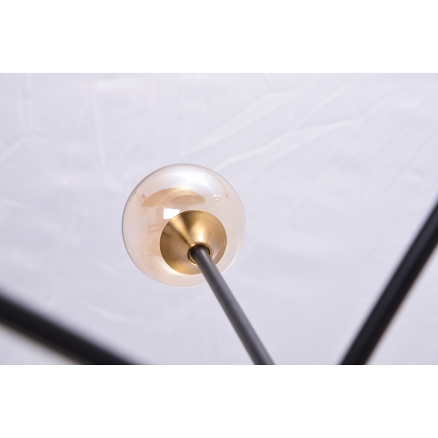 Azzardo AZ4700 - Kattokruunu johdossa SOLEN 6xG9/30W/230V musta/kulta