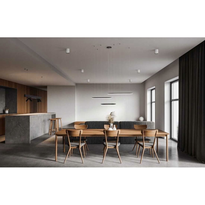 Azzardo AZ4707 - LED-kattokruunu johdossa HALO LED/130W/230V musta