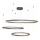 Azzardo AZ4707 - LED-riippuvalaisin kaapelilla HALO LED/130W/230V musta