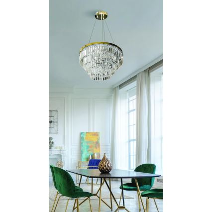 Azzardo AZ4906 - Kristallikruunu johdossa SALERNO 12xG9/40W/230V