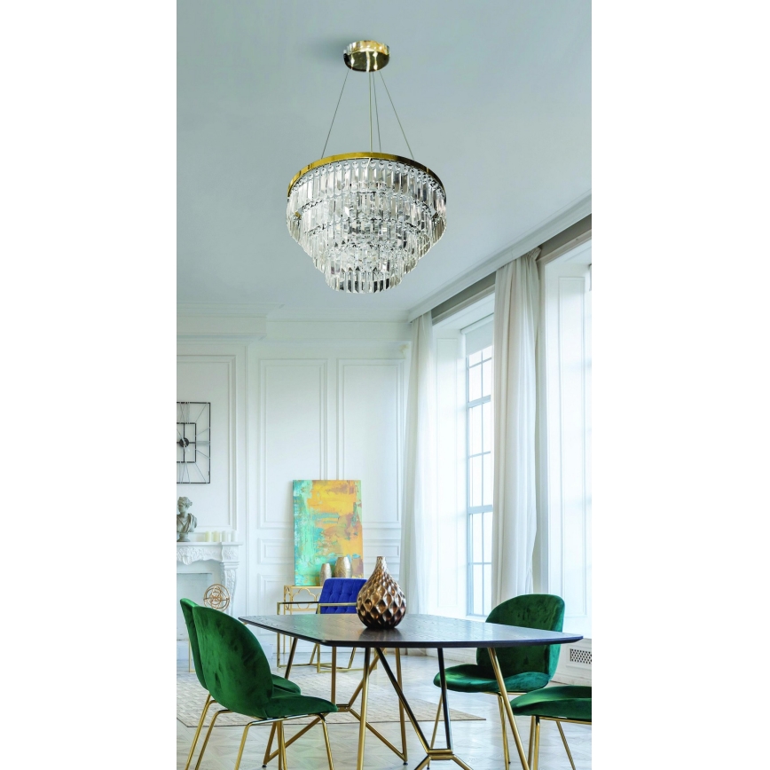 Azzardo AZ4906 - Kristallikruunu johdossa SALERNO 12xG9/40W/230V