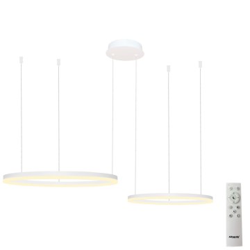 Azzardo AZ4977 - LED himmennettävä kattokruunu kaapelilla HALO LED/90W/230V valkoinen + kaukosäädin