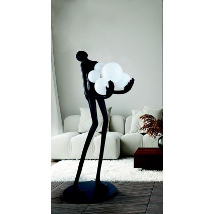 Azzardo AZ4985 - Lattialamppu ATLAS 6xE14/50W/230V 180 cm hartsi