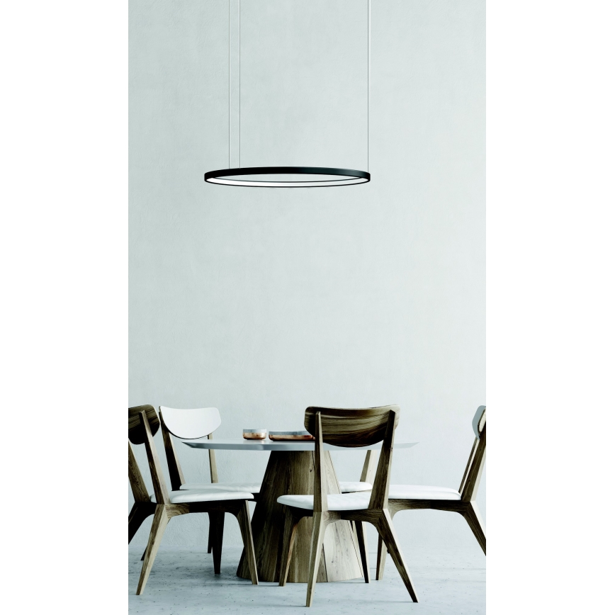 Azzardo AZ5016 -Himmennettävä LED-kattokruunu johdossa AGNES LED/38W/230V halkaisija 48 cm musta